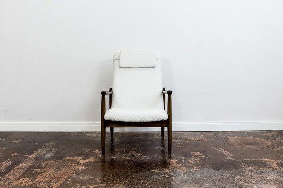 Image 1 of Mid Century Sessel mit hoher Rückenlehne von Edmund Homa, GFM, Polen, 1960er Jahre