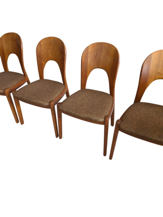 Image 1 of Vintage set of 4 Danish dining chairs, Niels Koefoed