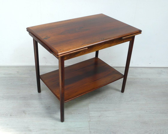Image 1 of Uitschuifbare serveerwagen Dyrlund palissanderhout jaren 60 Mid Century Modern