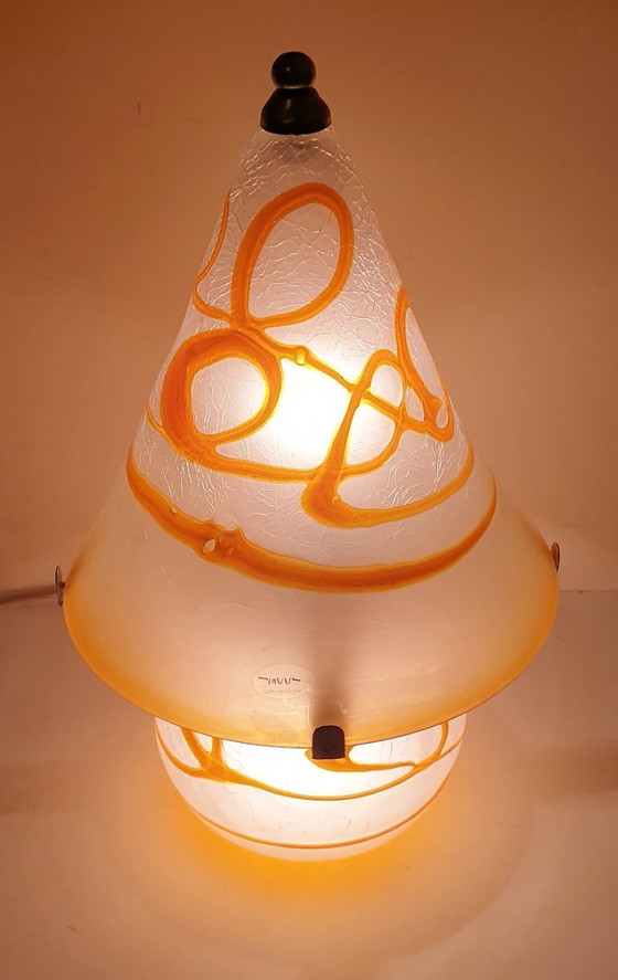 Image 1 of Lampada da tavolo vintage a forma di fungo Simais fatta a mano