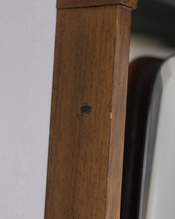 Image 1 of Vintage 1960s wall mirror in wood and smoked glass, Italian design