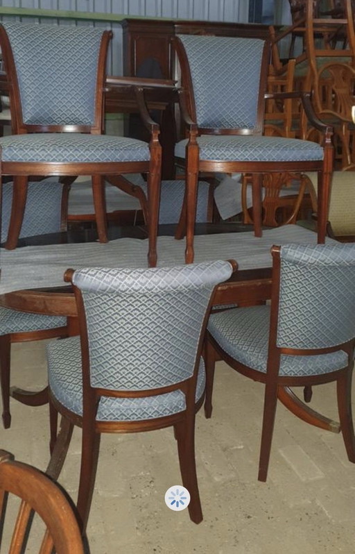 6 Heldense mahonie eetkamer stoelen 