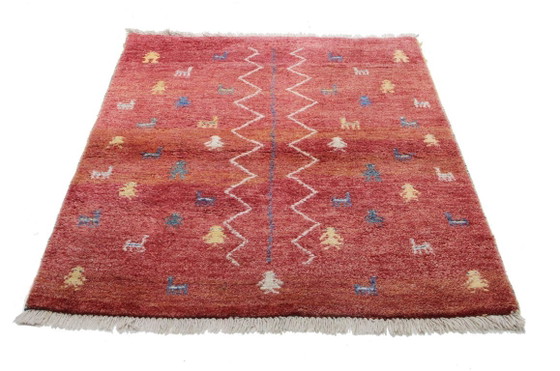 Image 1 of Original Modern Perser Gabbeh Woll Teppich 155 x 122 cm Top Zustan