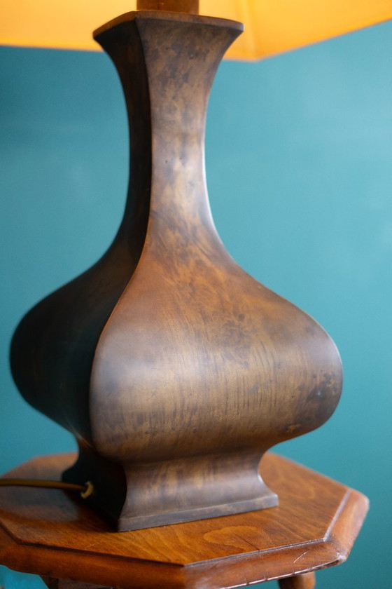 Grande lampada vintage italiana – ottone/bronzo – anni '70 – stile Il Punto – Lampade da tavolo, Brass (photo 2 of 9)