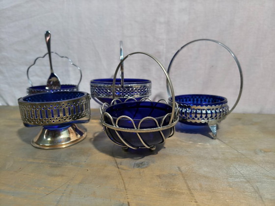 Image 1 of BonBon schaaltjes  Suiker schaaltjes  Cobalt Glas