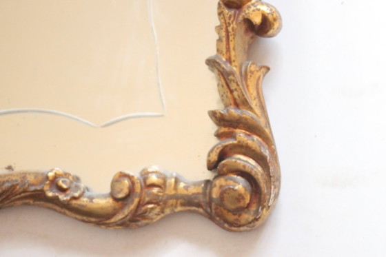Image 1 of Vergoldeter Holzspiegel im Neo-Rokoko-Stil, Ende 19.