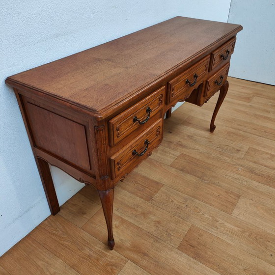 Image 1 of Vintage Landelijke sidetable bureau kaptafel tv-meubel make-up tafel