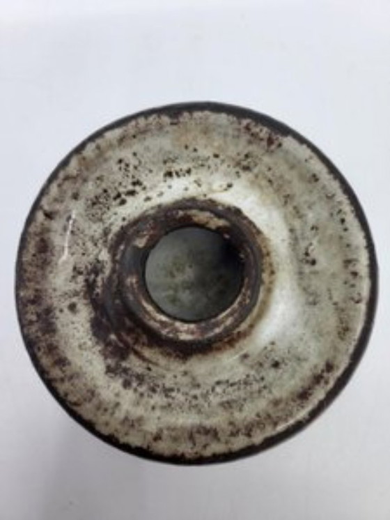 Image 1 of Brutalist style glazed stoneware vase