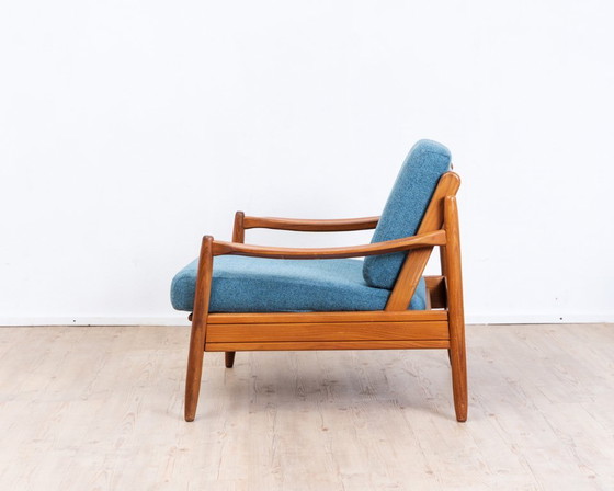 Image 1 of Fauteuil lounge Easychair en teck bleu des années 1960