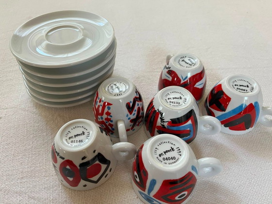 Illy Art Collection 1997 A.R. Penck Espresso Cups - Set – Servies, Porcelain (photo 3 of 5)