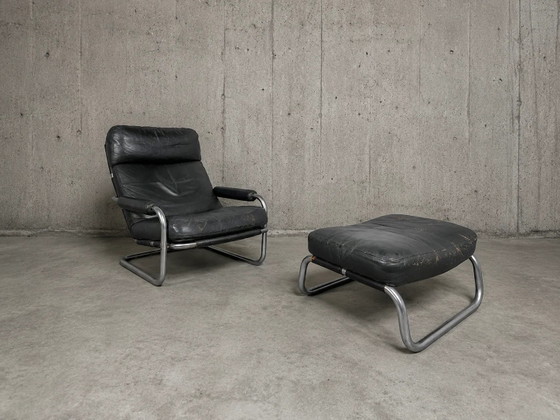 Gelderland 601 "Meneer Oberman" fauteuil lounge / ottoman / Jan des Bouvrie (photo 2 of 7)