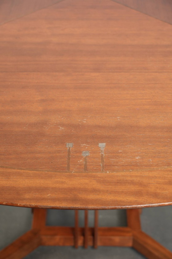 Image 1 of Round vintage Art Deco design dining table by Schuitema for 4 people from the Decoforma series