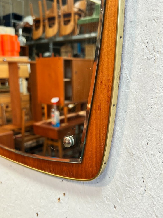Vintage Mirror, Teak, Sweden 1950s – Wood, Glass (photo 7 of 11)