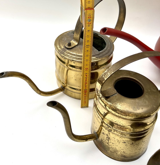 Image 1 of Collection of watering cans – 2× Ebert, 2× brass (1960s) & 1× very old copper can (around 1900)