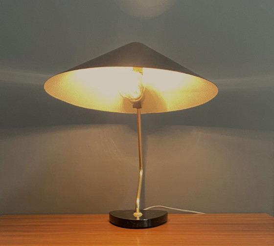 Image 1 of Lampe de table en métal couleur bronze par PGH Elekto, années 1960