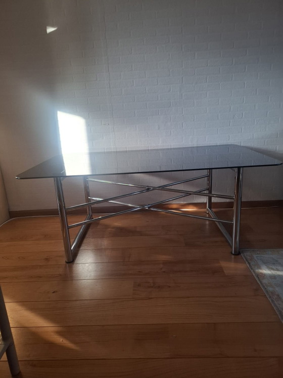 Platon / Cajus table by Tomas Jelinek for IKEA 1984, Dining tables, Glass, Metal, Grey (photo 6 of 6)