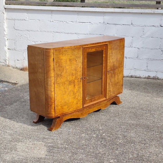 Credenza Art Déco – Credenza in Noce Burl con Vetrina in Vetro - Anni '30 – Credenze (photo 4 of 28)
