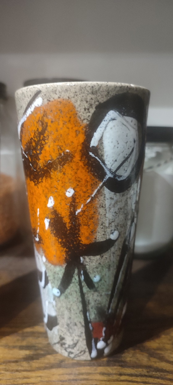 Image 1 of Pair of signed and numbered vintage ceramic mugs