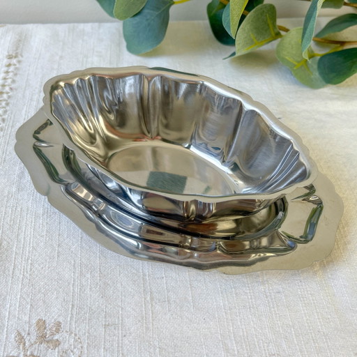 Saucière Vintage Guy Degrenne en Acier Inoxydable Années 70