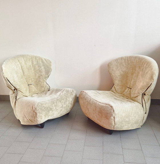 Image 1 of PAIR OF VINTAGE FEMINA BODY CHAIRS BY ANNIE HIERONIMUS CINNA 90S
