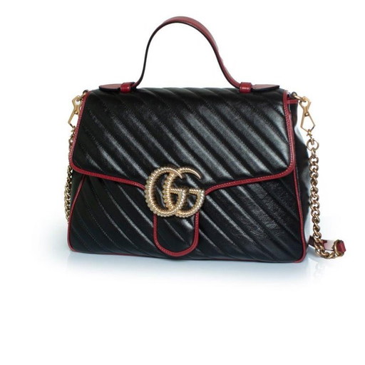Gucci Marmont top handle bag in black