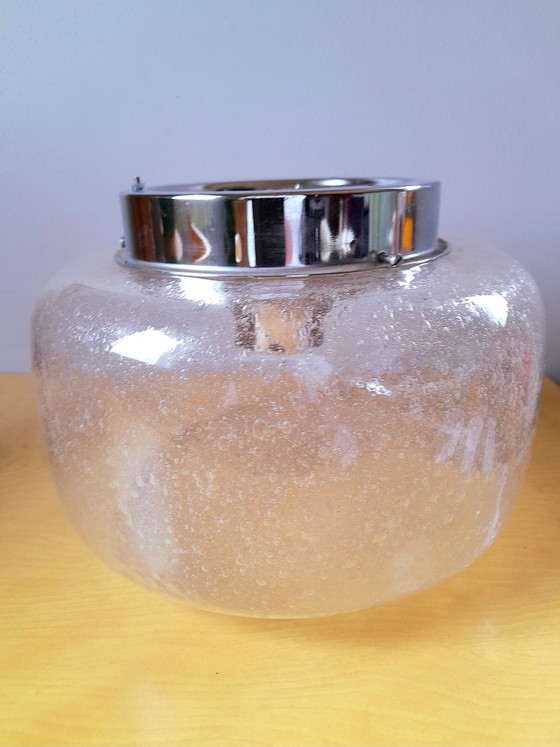 Space age wall or ceiling light in bubbled glass, 1970s – Wall lights, Metal (photo 2 of 9)