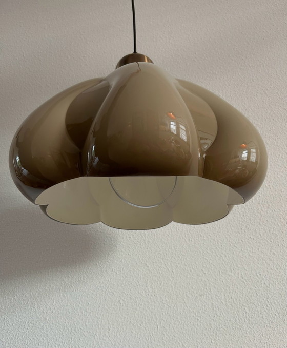 Herda Space Age Blumen-Pilz Pendelleuchte, Pendelleuchten, Metall, Kunststoff, Taupe (Foto 3 von 7)