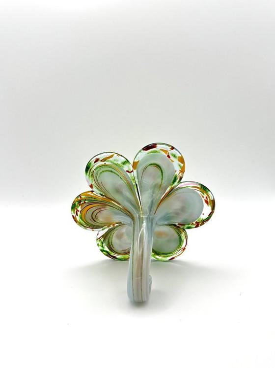 Image 1 of Ein Paar kunstvolle Glasblumen, handgefertigt in Italien nach venezianischer Murano-Tradition, Maße: 15 x 15 x 9 cm