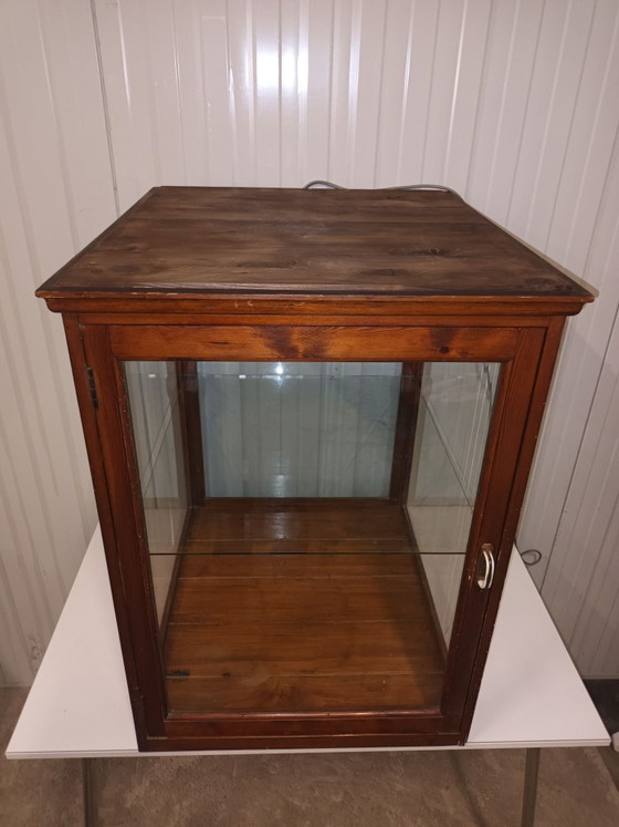 Antieke toonbankvitrine, Vitrinekasten, Hout, Glas, Bruin (foto 5 van 13)