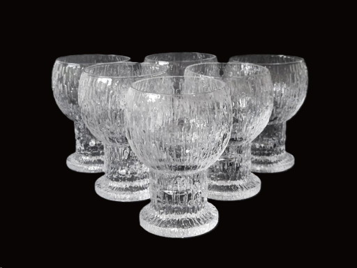 Iittala - 6 wijnglazen "Kekkerit" van Timo Sarpaneva