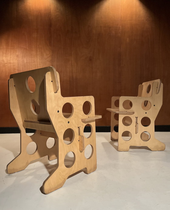 Image 1 of Coppia di sedie CH-1, laboratorio di Lionel Jadot, circa 2020