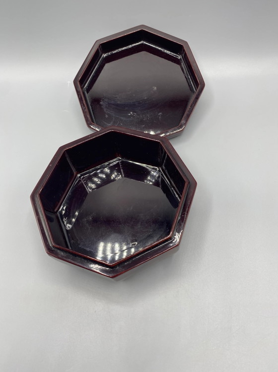 Boîte coréenne laque et nacre paon – Najeon Chilgi – Années 1980 – Objets déco (photo 3 of 6)
