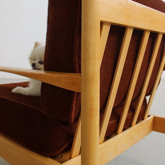 Image 1 of Een paar fauteuils uit Tsjechoslowakije, mid-century modern, vintage jaren 60/70, gerestaureerd.