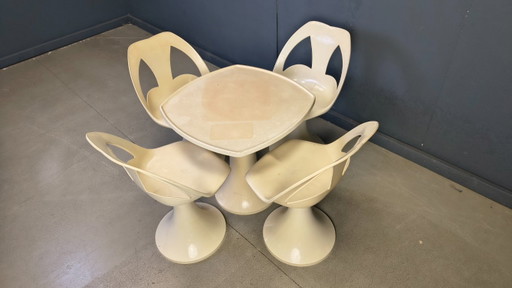 Set da pranzo in stile era spaziale, anni '60 – eetkamerset, Other (photo 2 of 21)