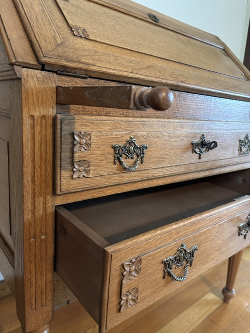 Antique secretary desk, 1910-1930, Neo-Renaissance – wandkast, Wood (photo 2 of 15)