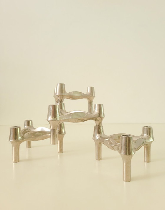Image 1 of Vintage modular candelabra by Fritz Nagel & Ceasar Stoffi for Stoff & Nagel BMF 1971