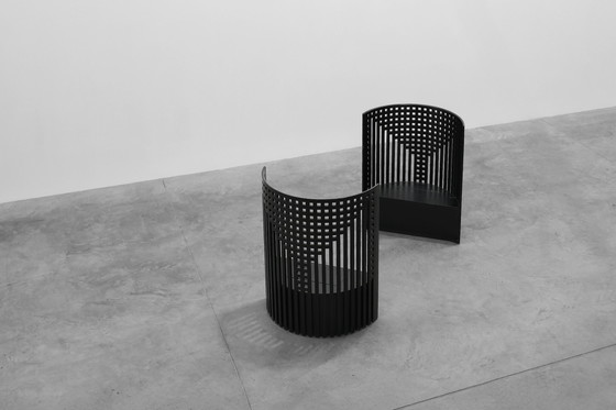 Image 1 of Pair of black Mackintosh Willow chairs by Atelier International, Italy 1980s