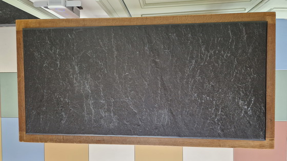 Image 1 of Table basse vintage en chêne et ardoise