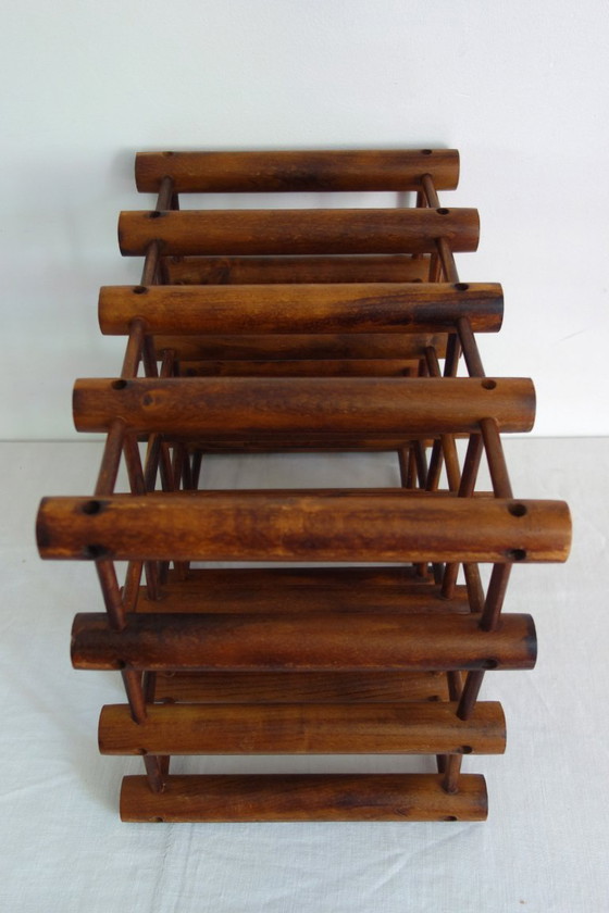 Image 1 of Vintage Nissen Langaa teak bottle rack, mid-20th century