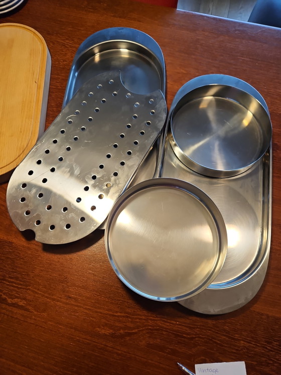Image 1 of Vintage stelton cylinda line multi serving fad Arne Jacobsen