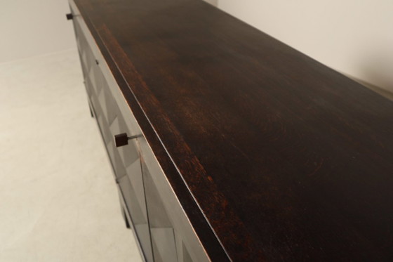 Jean Batenburg for MI Credenza Brutalista in Rovere Ebanizzato, Belgio, Anni '60 – Credenze, Wood (photo 13 of 17)
