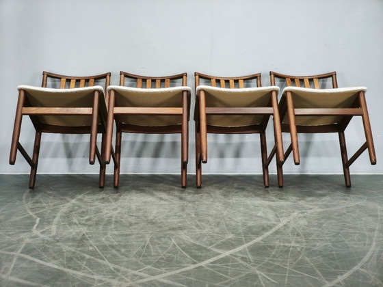 Image 1 of Set of Four Danish Teak Dining Chairs, Scandinavia, 1960s