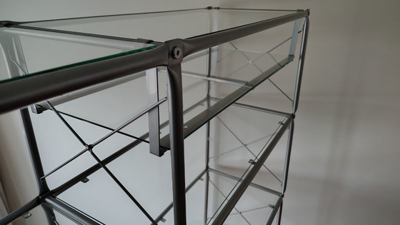 Image 1 of Vintage wandkast met 2 bijzettafels (Ikea Laxvik)