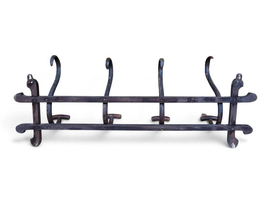 Wall coat rack / 4 hooks in the style of Thonet – Wood, Art Nouveau (photo 7 of 8)