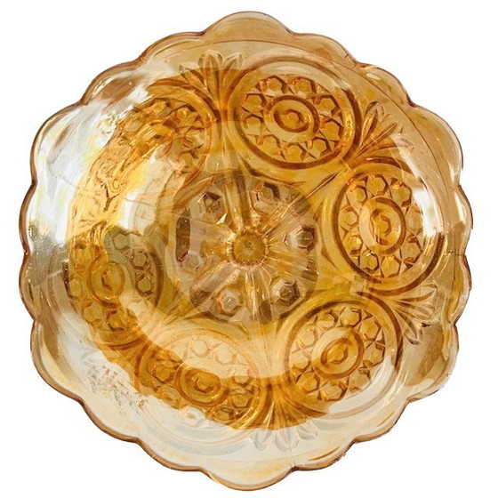 Image 1 of Piatto per dolciumi in vetro vintage Fenton Carnival, anni '60