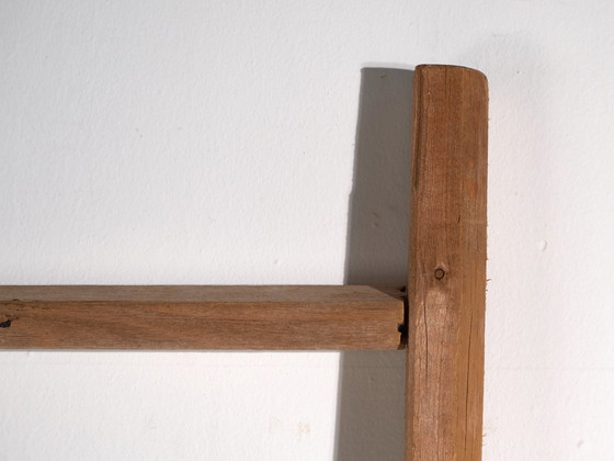 Escalera antigua de madera de pino, Europa Central, circa 1920, Objetos decorativos, Rustic (foto 6 de 7)