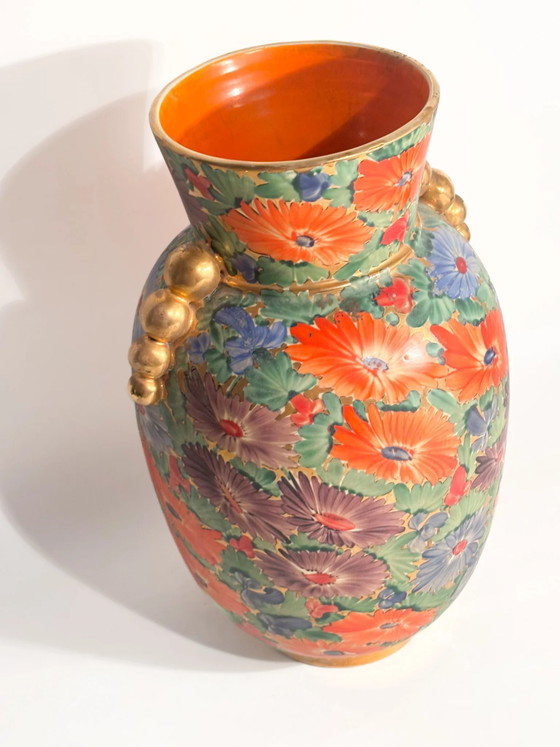 Art Deco Vase F.A.C.I. Ceramics Civita Castellana 1940s (photo 6 of 13)