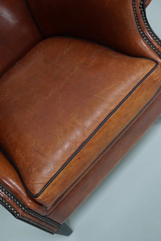 Image 1 of Vintage Nederlandse cognackleurige leren clubfauteuil