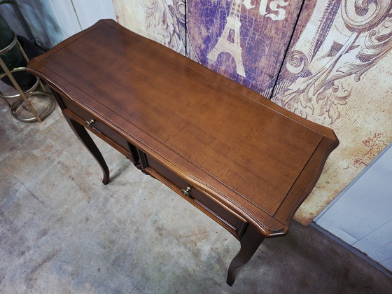 Image 1 of Mesa auxiliar clásica inglesa, consola de pared, mesa de recibidor, dimensiones 80x35cm y 76cm de alto.