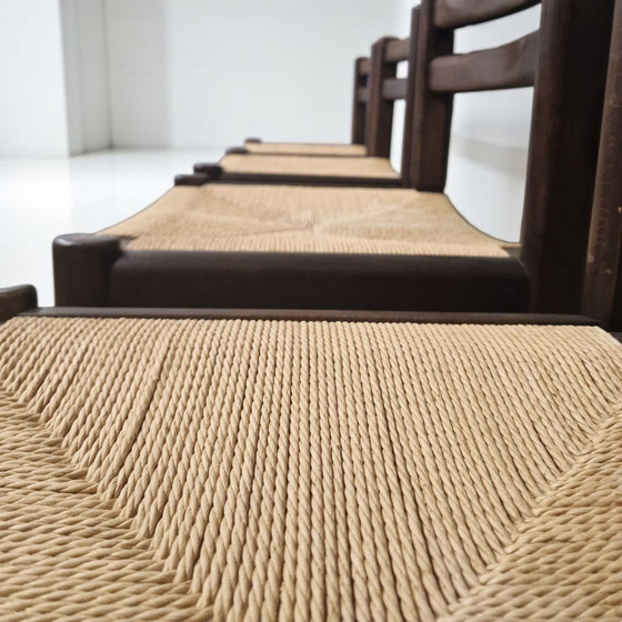 Image 1 of Satz von vier Esszimmerstühlen im Stil von Børge Mogensen, Serie Asserbo, 1970